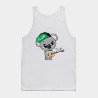 Cute koala with a guitar. Tank Top